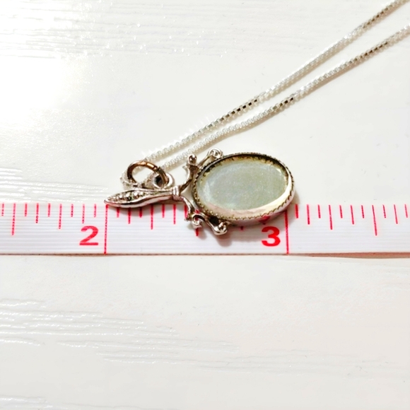 Rare BEAU Sterling Ornamental Hand Mirror Charm Pendant Necklace - Picture 6 of 10